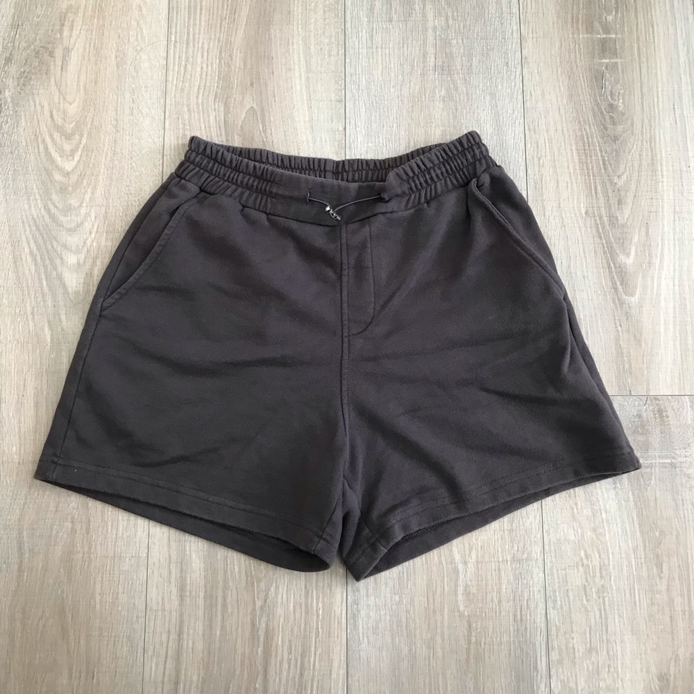Charcoal Gray Cotton Shorts